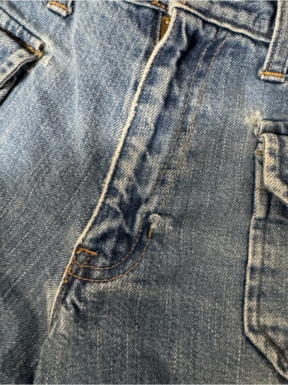 GAP vintage festival Blue Denim distressed daisy dukes Shorts size 8 - Picture 5 of 9